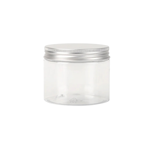 5 kpl Kosmeettinen muovinen purkki ruuvattavalla alumiinikauluksella 30 ml 50 × 30 mm Läpinäkyvä purkki voiteelle, balsamille, rasvalle kosmetiikkapakkaus