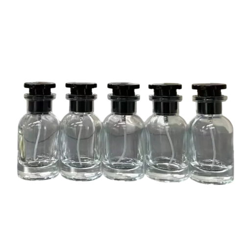 5 kpl lasinen parfymipullo 30 ml täytettävä suihkepullo kirkas pullo parfyymille ja kosmetiikkatuoksuille