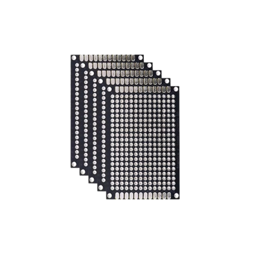 5 ks Oboustranné prototypové desky plošných spojů 4 x 6 cm Černé PCB Tloušťka 1,6 mm Rozteč otvorů 2,54 mm Univerzální testovací desky pro DIY elektroniku