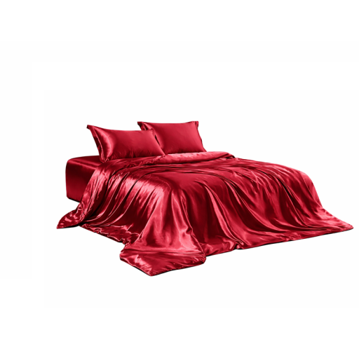 5 osan vuodevaatesetti Family Size Peitto päällinen 220 x 240 cm Lakana 230 x 250 cm 3x tyynynpäällinen 48 x 74 cm Kiiltävä vuodevaate