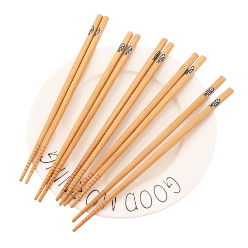 5 paia di bacchette sushi riutilizzabili in legno di colore naturale con motivo di pesce utensili da cucina per sushi e cucina asiatica