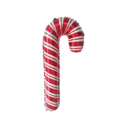 5 pcs Ballons en aluminium de Noël 85 x 40 cm en forme de canne de sucre Décorations de Noël rouges Décorations gonflables pour la décoration hivernale de la maison et des fêtes