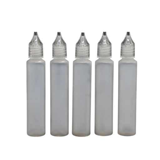 5 pcs bouteilles en plastique avec compte-gouttes 30 ml plastique transparent col étroit pour huiles e-liquide et dosage précis des liquides
