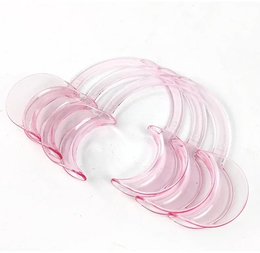 5 pcs retratores faciais dentários em forma de C plásticos 118 x 85 mm abridores de boca para tratamentos dentários e reparações de necessidades dentárias