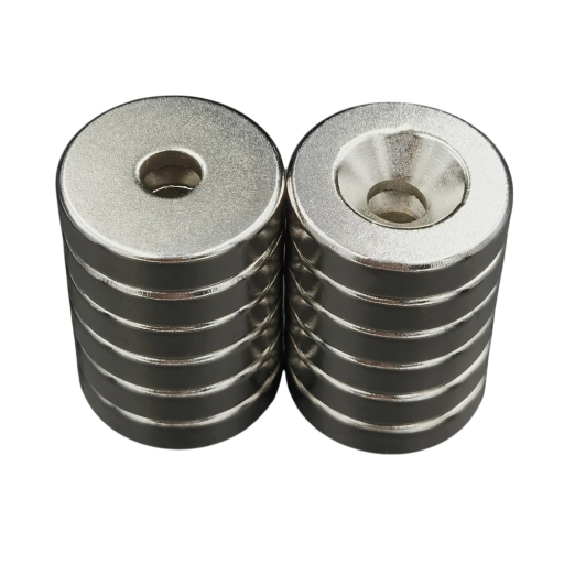 5 pcs super fortes ímanes redondos de neodímio com furo 20 x 5 mm Furo 5 mm Discos magnéticos fortes para técnica Fabricação Suportes Suspensão Oficina Artesanato