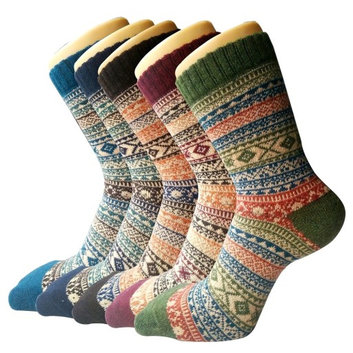 5 perechi de șosete din lână pentru femei pentru toamnă și iarnă EU 38–44 șosete calde și moi din poliester și spandex șosete călduroase și confortabile pentru sezonul rece