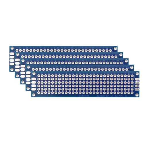 5 st oboustranniga universella PCB-kort 2 x 8 cm Prototypkort för Arduino Elektroniska projekt lödning