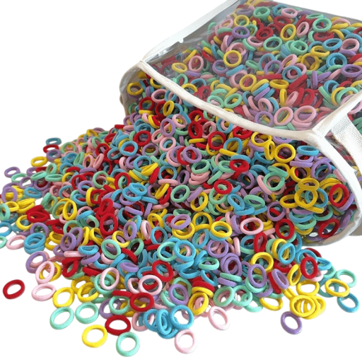 50 pcs Hair Ties Mixed Colours Elastic Children's Hair Bands Colourful Hair Accessories Silicone Ponytail Bands Soft Hair Ties