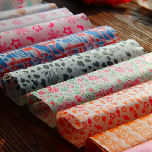 50 pièces de papier d'emballage alimentaire avec motif