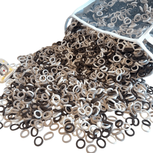 50 pz Elastici per capelli Mix colori Elastici per bambini Accessori per capelli colorati Elastici in silicone per codini Elastici per capelli morbidi