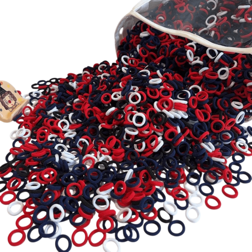 50 st Hår Scrunchies Blanda Färger Elastiska Barn Scrunchies Färgglada hårtillbehör Silikon Hästsvanshållare Mjukt hår Scrunchies