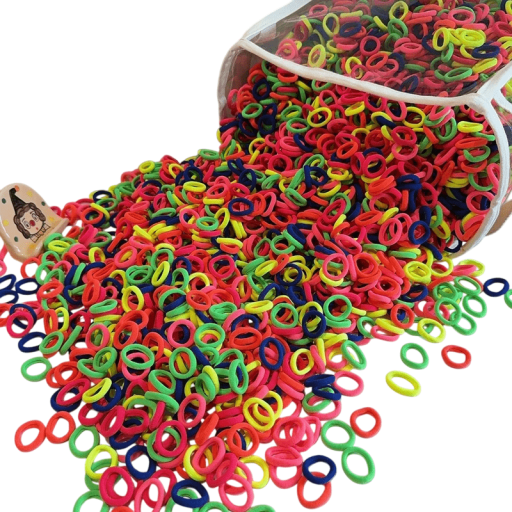 50 st Hår Scrunchies Blanda Färger Elastiska Barn Scrunchies Färgglada hårtillbehör Silikon Hästsvanshållare Mjukt hår Scrunchies