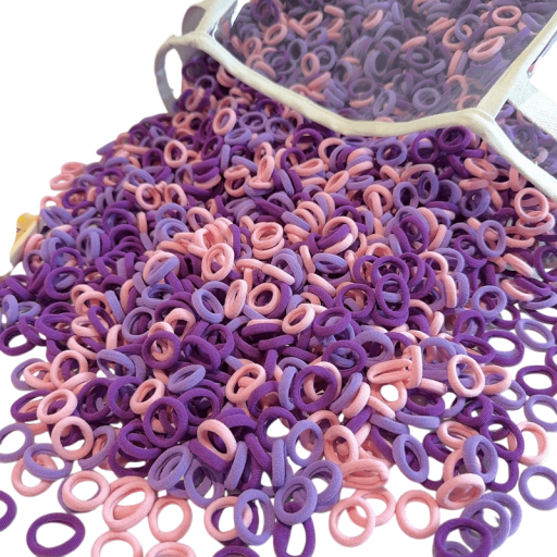 50 stuks haarscrunchies, mixkleuren, elastische kinderscrunchies, kleurrijke haaraccessoires, siliconen paardenstaarthouders, zachte haarscrunchies
