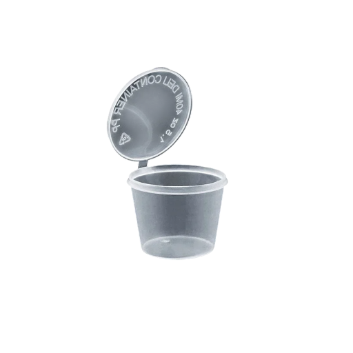 50 stuks plastic sauscontainers 40 ml met deksels wegwerpcontainers voor dressings sojasaus kruiden magnetron vaatwasser vriezer herbruikbaar
