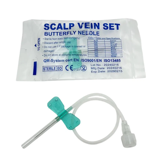 50 τμχ Ανοξείδωτες πεταλούδες βελόνες 21G Στειρωμένες βελόνες έγχυσης για κτηνιατρική χρήση Μεταγγίσεις αίματος και λήψη αίματος από ζώα Ασφαλής κατασκευή