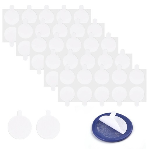 50 unid de fita adesiva dupla face transparente 17 mm pontos adesivos redondos para colar selos em envelopes, decorações e papel