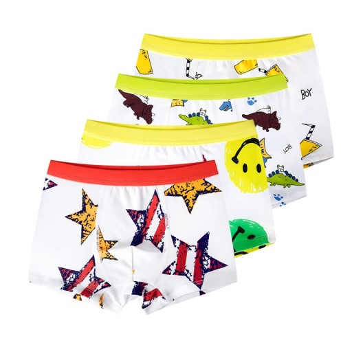 Boxershorts för pojkar med färgglada tryck - 4 st