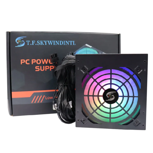 500W RGB voeding ATX 3.0 voor computerbehuizing 100-240V ATX 12V stabiele prestaties gaming PC configuraties 10x12,5x6,4 cm
