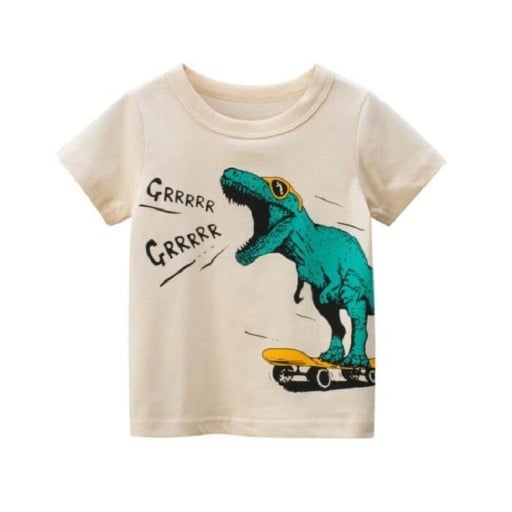 T-shirt för pojkar med dinosaurietryck B1384