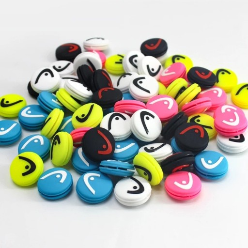 50er Set Silikon-Vibrationsdämpfer für Tennisschläger Buntes doppelseitiges Zubehör zur Stoßdämpfung Schlägersaite
