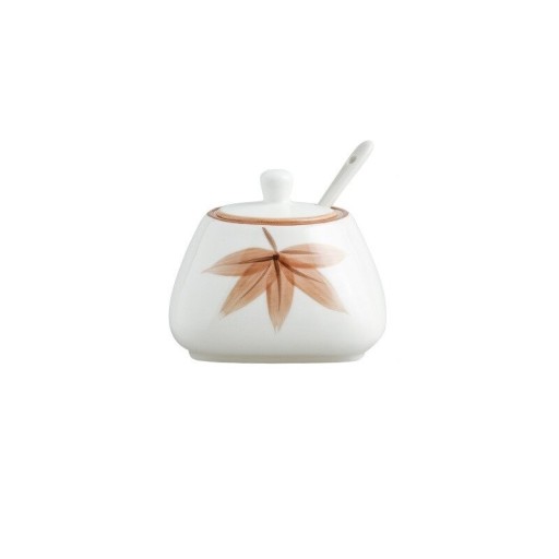 Keramiksockerburk med sked 300 ml