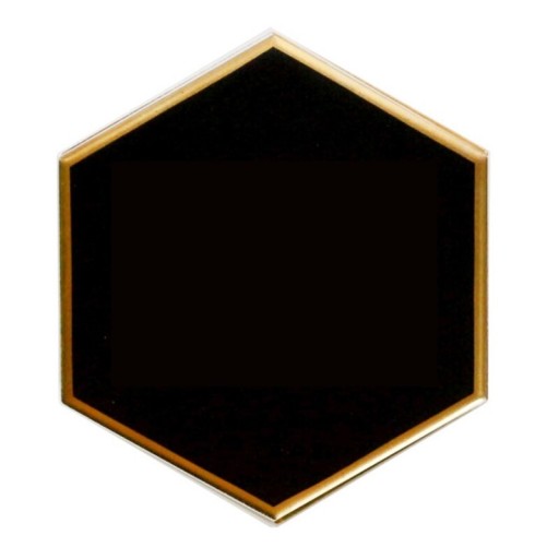Hexagonformad keramisk underlägg