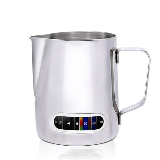 Mjölkkanna med termometer 600 ml