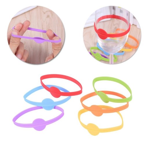 Armbandsformade glasringar 6 st