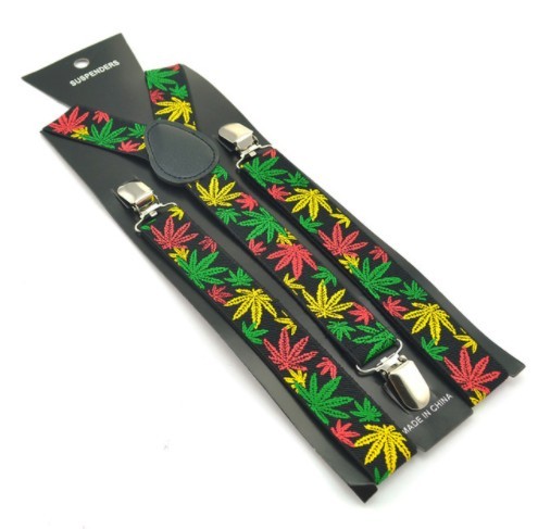Unisex hängslen med marijuanamönster