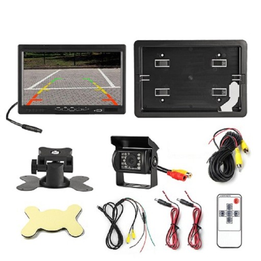 LCD-skärm med bakre parkeringskamera