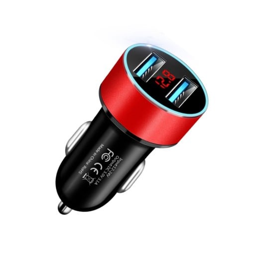 LED biladapter 2x USB
