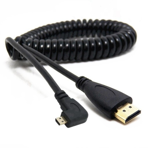 Vinklad flexibel kabel Micro HDMI / HDMI 1,5 m