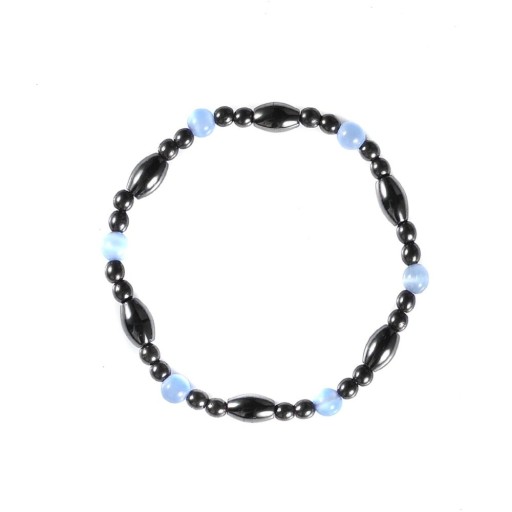 Magnetiskt armband blå kattöga