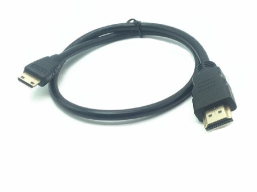 Mini HDMI till HDMI 1.4 anslutningskabel 50 cm