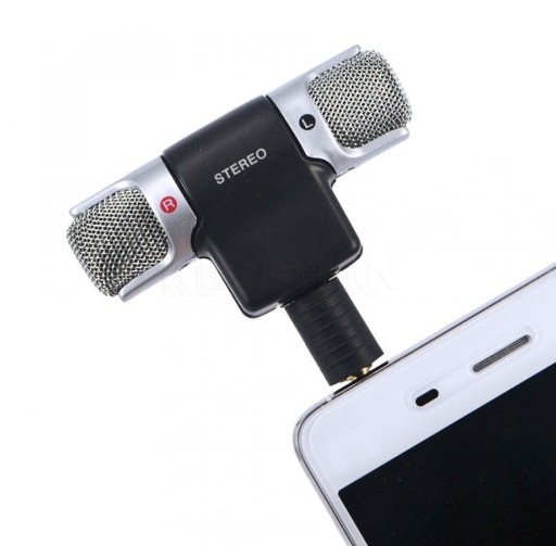 Mini stereomikrofon för PC och mobiltelefoner