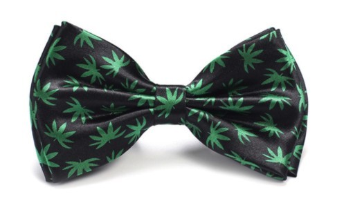 Unisex fluga med marijuanamönster