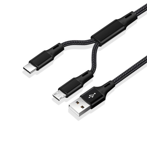 USB till USB-C / Micro USB laddningskabel