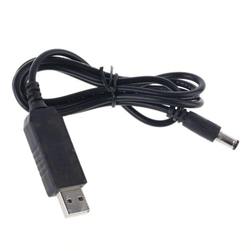 QC 3.0 USB till DC 5,5 x 2,1 mm strömkabel