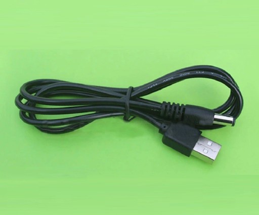 USB-strömkabel DC 5,5 x 2,1 mm 1 m