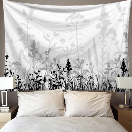 Väggtapet med blommotiv