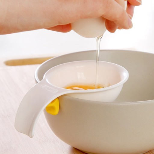 Äggvita och äggula separator med silikonhållare