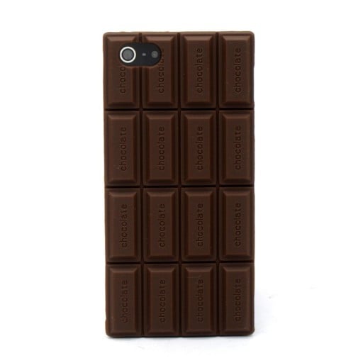 Skyddande silikonfodral för iPhone - Choklad