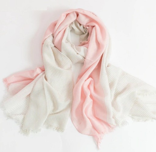 Tvåfärgad randig scarf för män J748