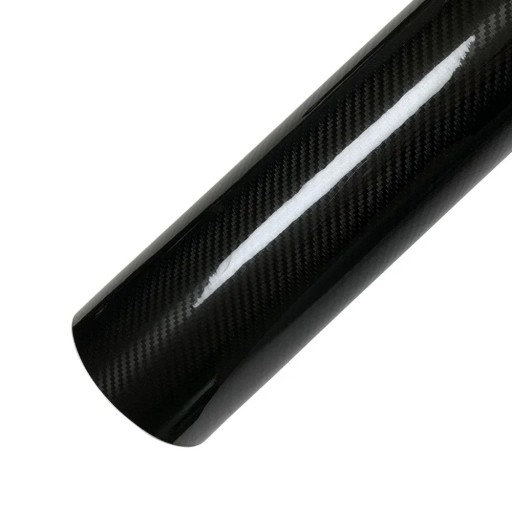 5D Zwarte Carbon Autofolie 40cmx150cm Zelfklevende PVC-folie met glanzend carboneffect voor auto en motor