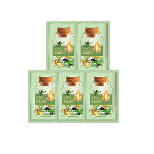5er-Set Natürliches Kräuter-Haarfärbeshampoo 5 Minuten Grauabdeckung Ernährung Regeneration Sanfte Zusammensetzung Pflanzenextrakte Keine Reizung
