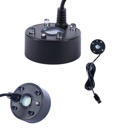 5V USB-Atomisierer für Wasserfontänen, Teichzerstäuber für Aquarien und Terrarien mit 4 LED-Farben