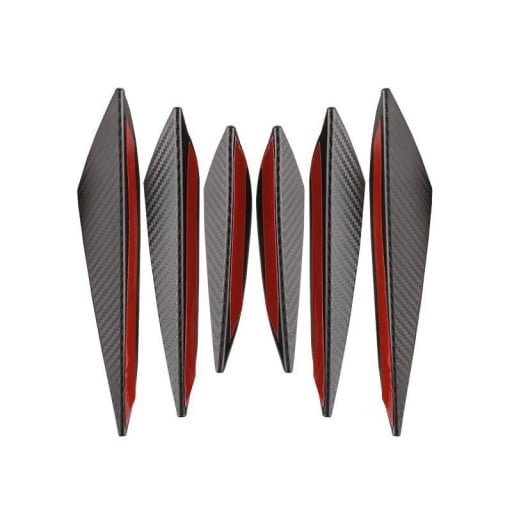 6 bucăți benzi de protecție pentru bara de protecție 20 cm 16,5 cm 13,5 cm Set universal anti-coliziune cu model din fibră de carbon Accesorii