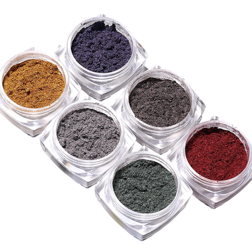 6 colores de polvo magnético cromado para uñas para efecto cat eye y manicura creativa