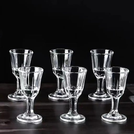 6 ks skleničiek na panáky vo forme pohárika 10 ml 30 x 60 x 30 mm Mini poháriky na liehoviny Degustačné kalíšky Sklenené štamprle sada