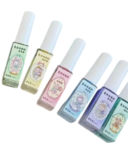 6 pcs Set de esmaltes de uñas de colores 6 ml Tonos suaves de verano Mini pincel para dibujo detallado DIY arte de uñas